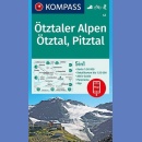 Alpy Oetztalskie (Ötztaler Alpen - Oetztal - Pitztal). Mapa turystyczna 1:50 000.