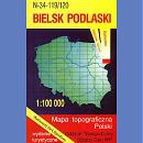 Bielsk Podlaski N-34-119/120<BR>Mapa topograficzna 1:100 000. Wydanie turystyczne 