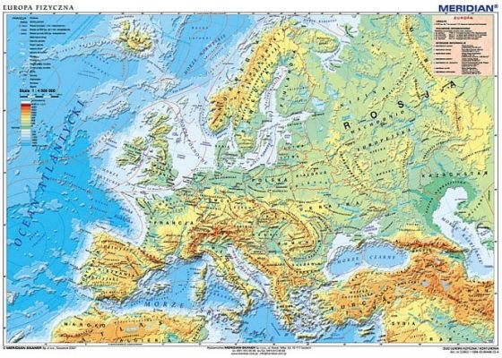 mapa fizyczna europy countenance