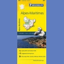 Francja: Alpy Nadmorskie (Alpes-Martimes). Mapa turystyczna 1:150 000.
