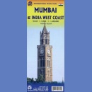 Indie Zachodnie Wybrzeże i Bombaj (Mumbai & India West Coast). Mapa 1:1 600 000. Plan 1:8 400.