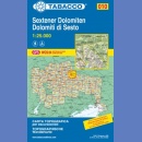 T010: Sextener Dolomiten/Dolomiti di Sesto. Mapa turystyczna 1:25 000.