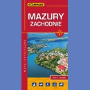 Mazury Zachodnie. Mapa turystyczna 1:50 000 foliowana.