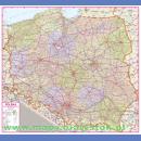 Polska drogowo-administracyjna. Mapa ścienna 1:700 000 