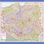 Polska drogowo-administracyjna. Mapa ścienna 1:350 000 