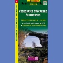 1 Szwajcaria Czeska (Českosaske Švycarsko, Šluknovsko). Mapa turystyczna 1:50 000.