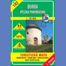 142 Burda. Kotlina Ipelska (Burda, Ipeľská pahorkatina). Mapa turystyczna 1:50 000