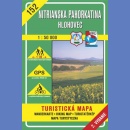 152 Pogórze Nitrzańskie, Hlohovec (Nitrianska pahorkatina. Hlohovec). Mapa turystyczna 1:50 000