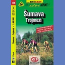 156 Szumawa, Trójstyk (Šumava, Trojmezí). Mapa rowerowa 1:60 000.
