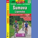 157 Szumawa, Okolice Lipna (Šumava, Lipensko). Mapa rowerowa 1:60 000.