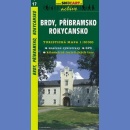 17 Brdy, Okolice Przybramu, Rokycan (Brdy, Příbramsko, Rokycansko). Mapa turystyczna 1:50 000.