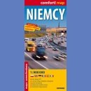 Niemcy. Mapa samochodowa 1:900 000 laminowana. Comfort map!. 