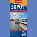 Sopot. Plan miasta 1:12 000.