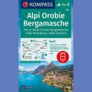 Alpy Bergamskie (Alpi Orobie Bergamasche). Mapa turystyczna 1:50 000 laminowana.