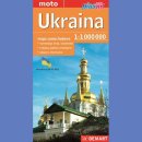Ukraina. Mapa samochodowa 1:1 000 000. Laminowana