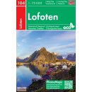 Lofoty (Lofoten) 104. Mapa turystyczna 1:75 000. Wodoodporna
