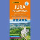 Jura południowa. Dolina Wisły. Mapa turystyczna 1:50 000 foliowana.