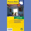 Puszcza Biała, część wschodnia. Mapa turystyczna 1:50 000, foliowana