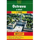 Ostrawa i okolice (Ostrava). Plan miasta 1:18 000. Mapa 1:100 000.