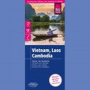 Wietnam, Laos, Kambodża (Vietnam, Laos, Kambodia). Mapa drogowa 1:1 200 000.