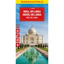 Indie, Nepal, Bangladesz, Bhutan, Sri Lanka (India). Mapa samochodowa 1:2 500 000, wodoodporna.