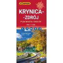Krynica-Zdrój. Plan miasta i mapa okolic 1:17 500.