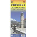 Dubrownik, Wybrzeże Chorwacji. Plan miasta 1:3 000. Mapa samochodowa 1:325 000. 