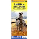 Zambia, Wschodnia Afryka. Mapa turystyczna 1:1 680 000/1:4 800 000