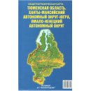 Tiumeńskaja obłast, Chanty-Mansyjski-Jugra Autonomiczny Okręg, Jamało-Nieniecki Autonomiczny Okręg. Mapa ogólnogeograficzna 1:1 500 000/1:800 000.