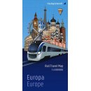 Europa. Mapa sieci kolejowej 1:4 500 000.