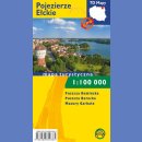 Pojezierze Ełckie. Mapa turystyczna 1:100 000.