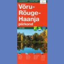 Voru-Rouge-Haanja piirkond (gminy). Mapa turystyczna 1:60 000.