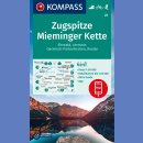 Zugspitze, Mieminger Kette. Mapa turystyczna 1:50 000 laminowana