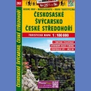 202 Szwajcaria Czeska, Czeskie Śródgórze (Českosaské Švýcarsko, České středohoří). Mapa turystyczna 1:100 000.