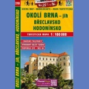 218 Okolice Brna - południe (Břeclavsko, Hodonínsko). Mapa turystyczna 1:100 000.