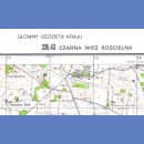 235.43 Czarna Wieś Kościelna. Mapa topograficzna 1:25 000. Układ 1965.