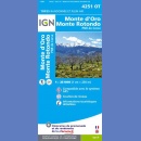 4251OT: Monte d'Oro, Monte Rotondo, PNR de Corse. Mapa topograficzno-turystyczna 1:25 000.