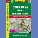 452 Okolice Brna, wschód, Kras Morawski (Okolí Brna východ, Moravský kras). Mapa turystyczna 1:40 000.