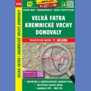 476 Wielka Fatra, Góry Kremnickie, Donowały (Veľká Fatra, Kremnické vrchy, Donovaly). Mapa turystyczna 1:40 000.