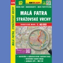 478 Mała Fatra, Góry Strażowskie (Malá Fatra, Strážovské vrchy). Mapa turystyczna 1:40 000.