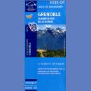 3335OT: Grenoble, Chamrousse, Belledonne. Mapa topograficzno-turystyczna 1:25 000.