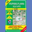 146 Pogórze Krupińskie, Velky Krtis (Krupinska planina, Velky Krtis). Mapa turystyczna 1:50 000