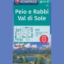 Peio, Rabbi, Val di Sole (Dolina Słońca).<BR>Mapa turystyczna 1:25 000 wodoodporna.