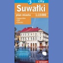 Suwałki, Augustów +3. Plan miasta 1:15 000.