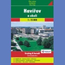 Hawierzów (Havirov) i okolice. Plan miasta 1:15 000. Mapa 1:200 000.