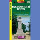 69 Beskid Śląsko-Morawski (Moravskoslezske Beskydy). Mapa turystyczna 1:50 000.