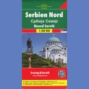Serbia Północna. Mapa samochodowa 1:200 000.