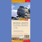 Bucegi-Leaota (Muntii Bucegi, Bucegi Mountains). Mapa turystyczna 1:70 000/1:25 000.