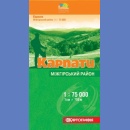 Karpaty ukraińskie: Powiat miżhirski (Miżgirskij Rajon). Mapa turystyczna 1:75 000.