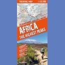 Afryka (Africa). The Highest Peaks. Mapa turystyczna 1:150 000